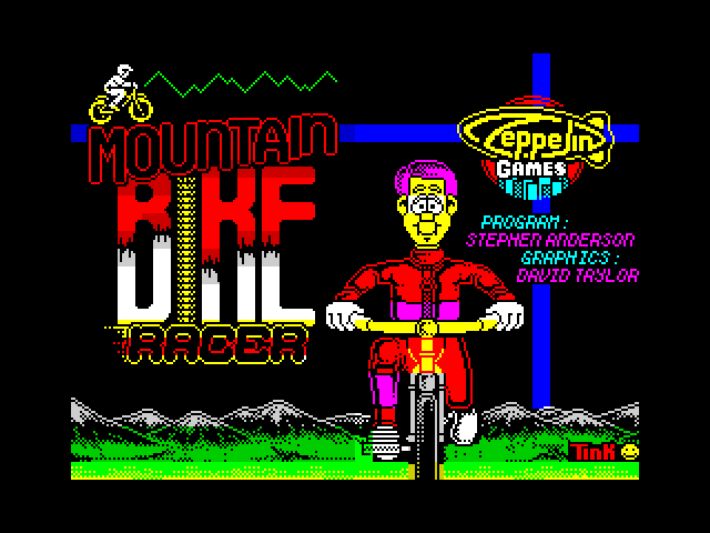 Mountain Bike Racer title screen for ZX Spectrum